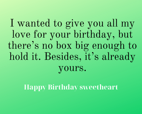 Lover happy birthday 