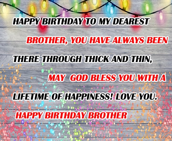 Happy Birthday wishes for brother