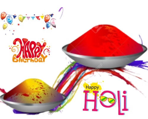 Happy Holi Birthday Wishes Images