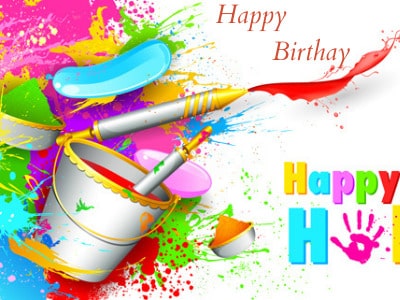 Happy Holi Birthday Wishes Images