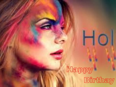 Happy Holi Birthday Wishes Images