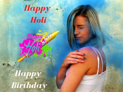 Happy Holi Birthday Wishes Images