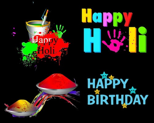 Happy Holi Birthday Wishes Images