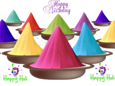 Happy Holi Birthday Wishes Images