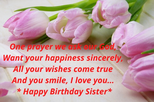 Happy Birthday Wishes for Sister