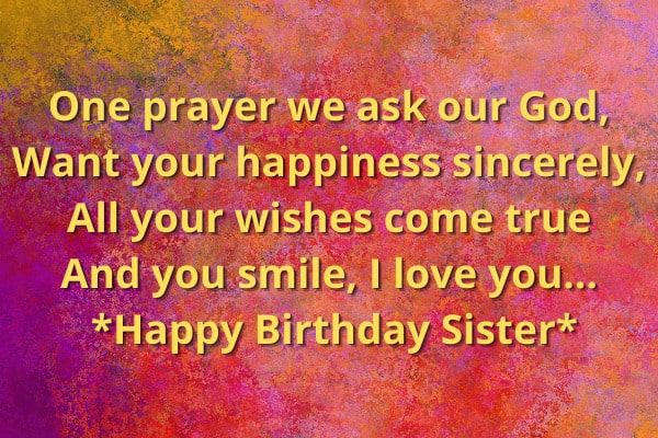 Happy Birthday Wishes for Sister
