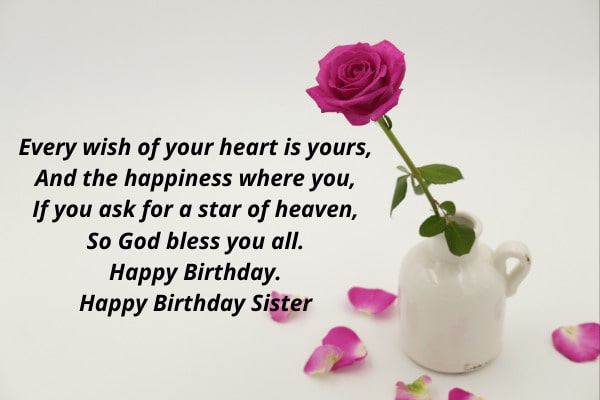 Happy Birthday Wishes for Sister