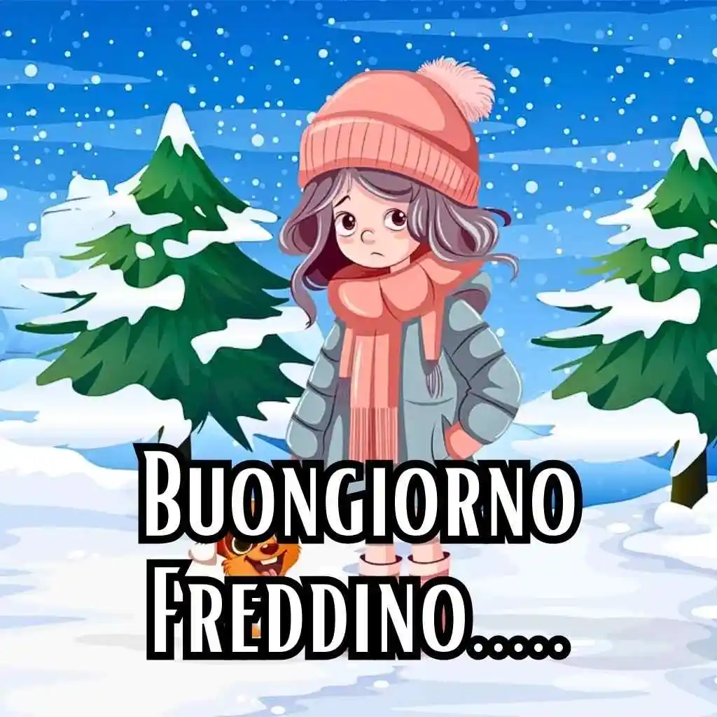 immagine di buongiorno con il freddo